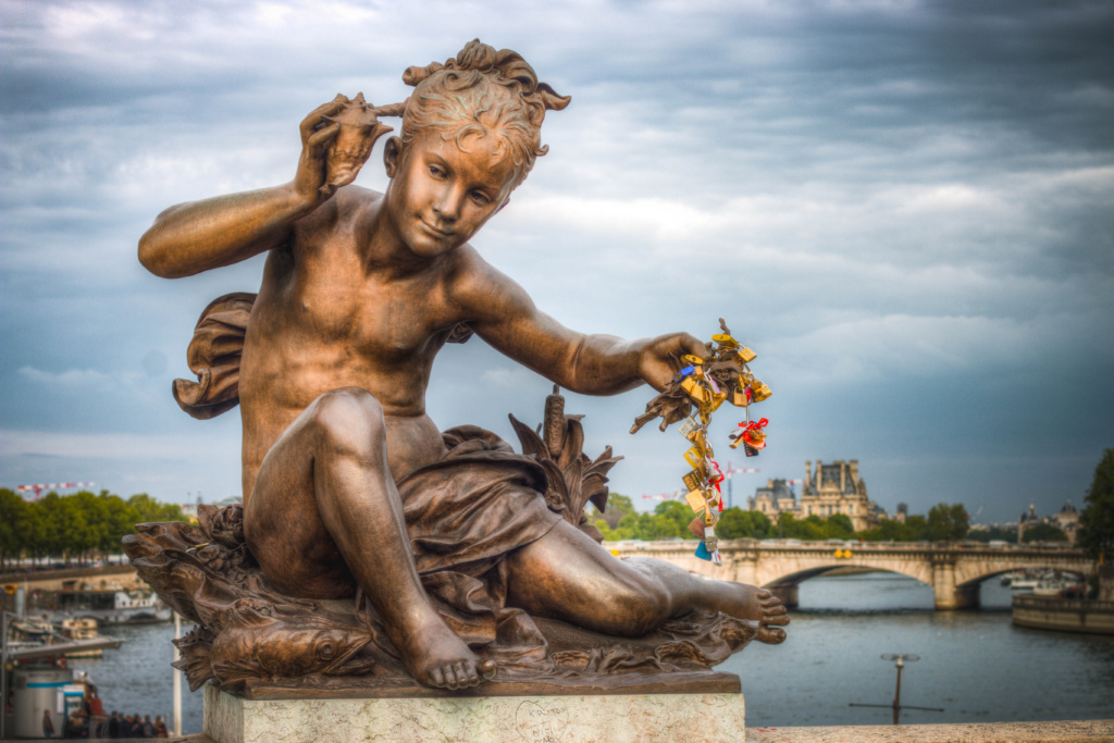 Pont Alexandre III, Seine, Paris, France by Paul de Burger